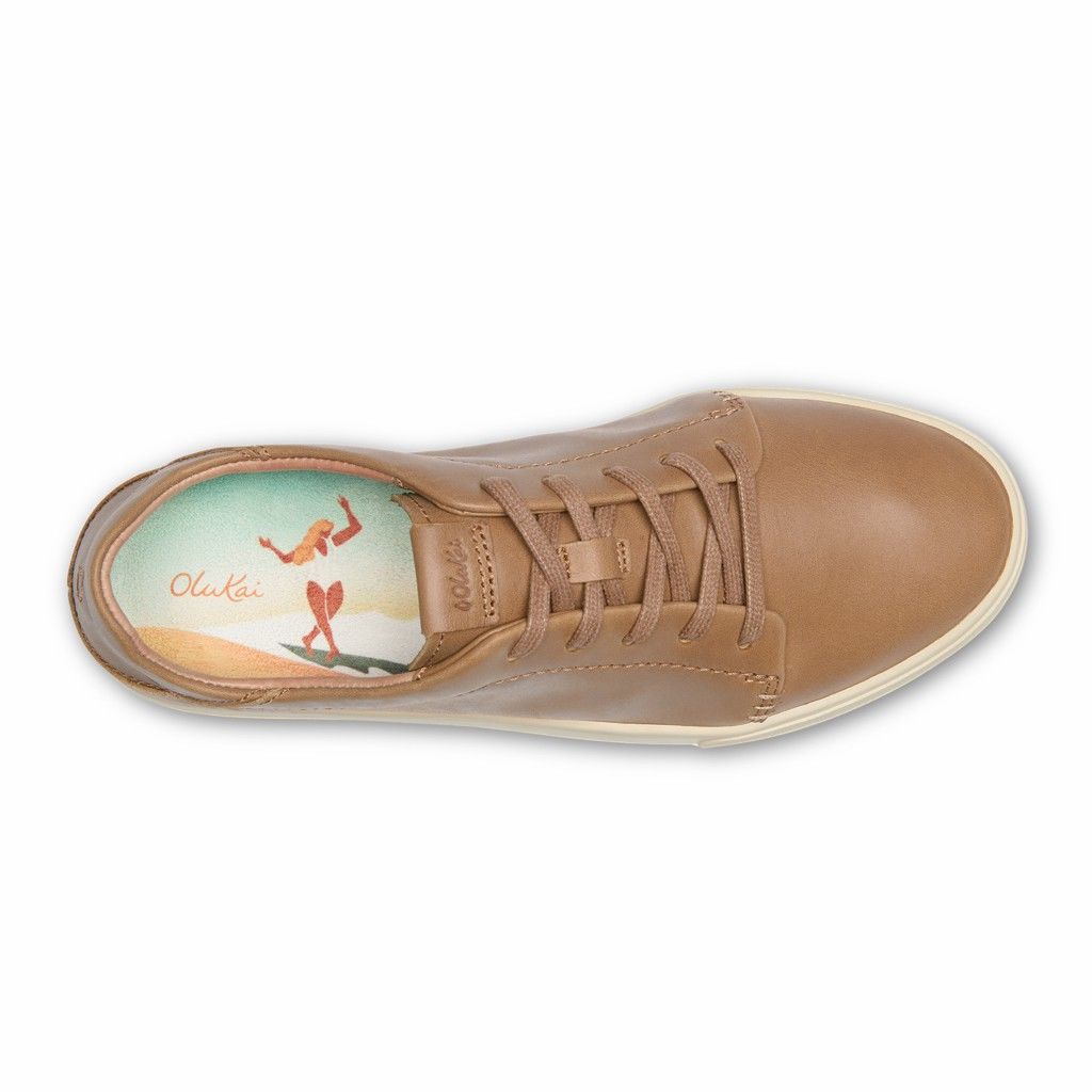 Olukai Women's Pehuea Li Ili Sneaker - Tan US923-716